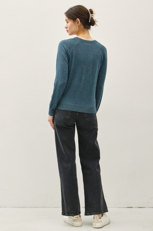 SOFT BASEBALL STYLE SWEATER (available in 3 colors)