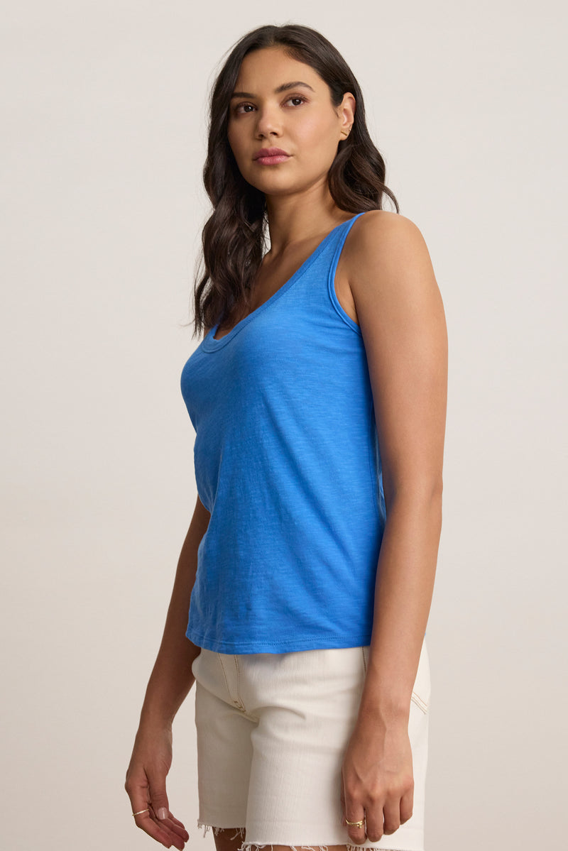 SCOOP NECK TANK TOP ( available in Oat only)
