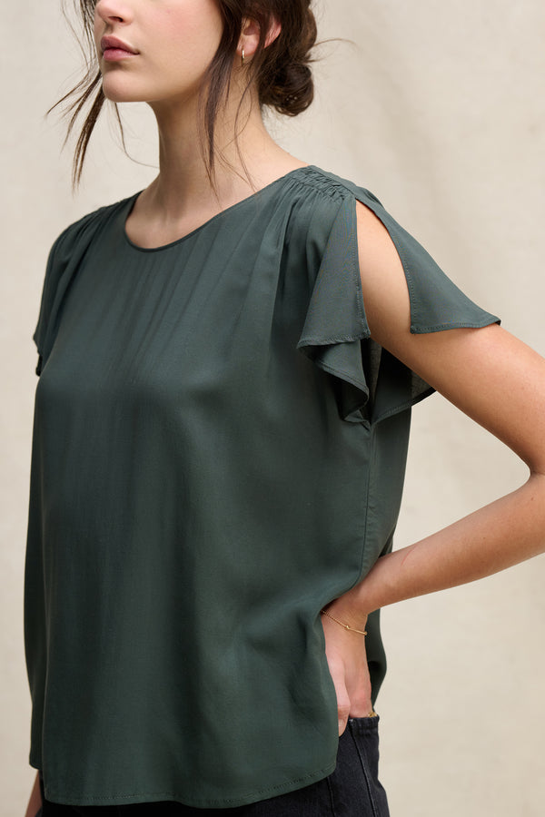 SHORT SLEEVE BLOUSE