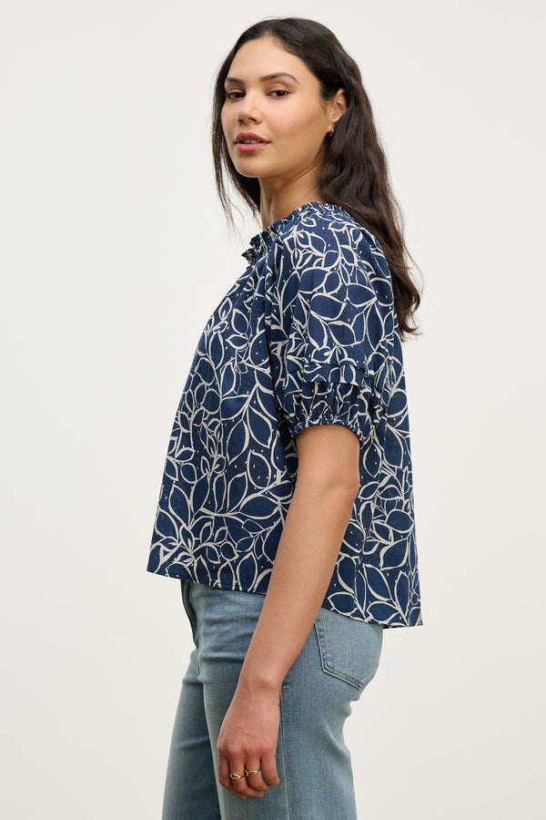 PRINTED SHORT SLEEVE BLOUSE