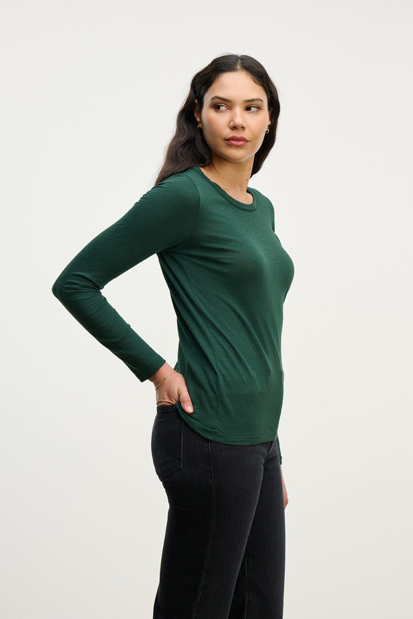 LONG SLEEVE CREW NECK TOP