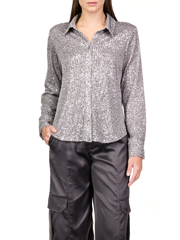 RADIANT SEQUIN SHIRT