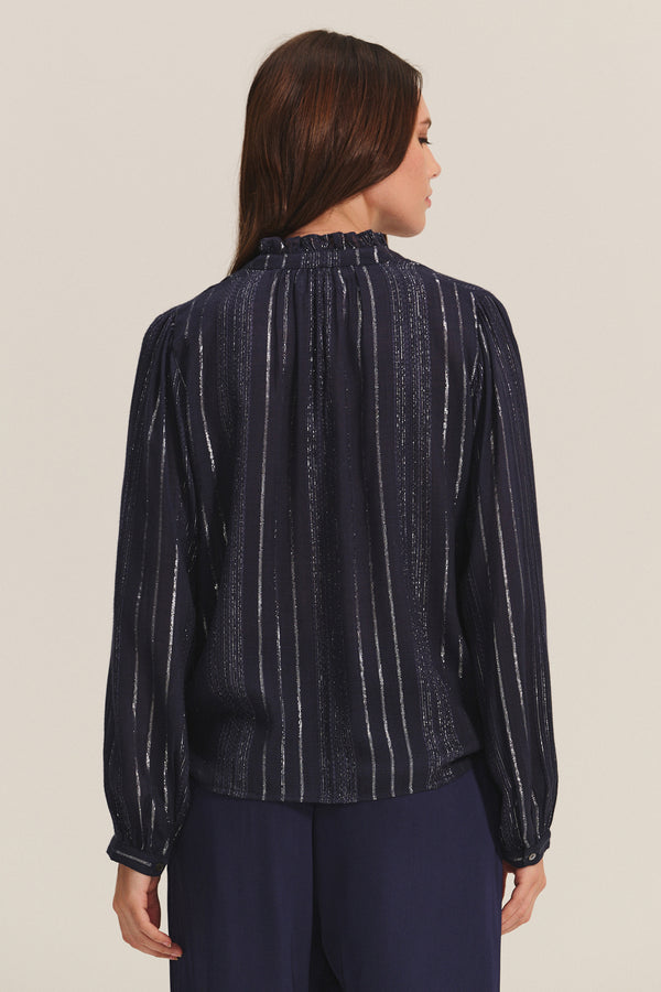 LING SLEEVE BLOUSE WITH LUREX
