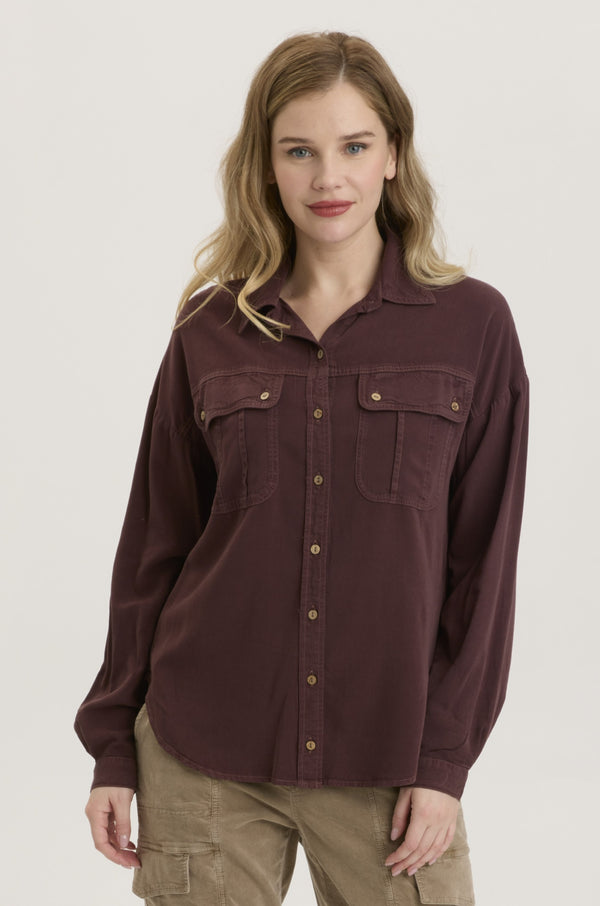 TWILL SMITHSONIAN BUTTON UP SHIRT (available in 2 colors)