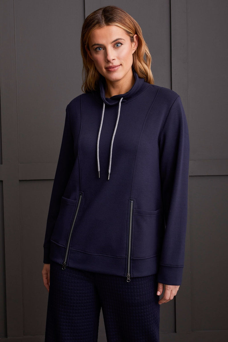 FUNNEL NECK SWEATSHIRT