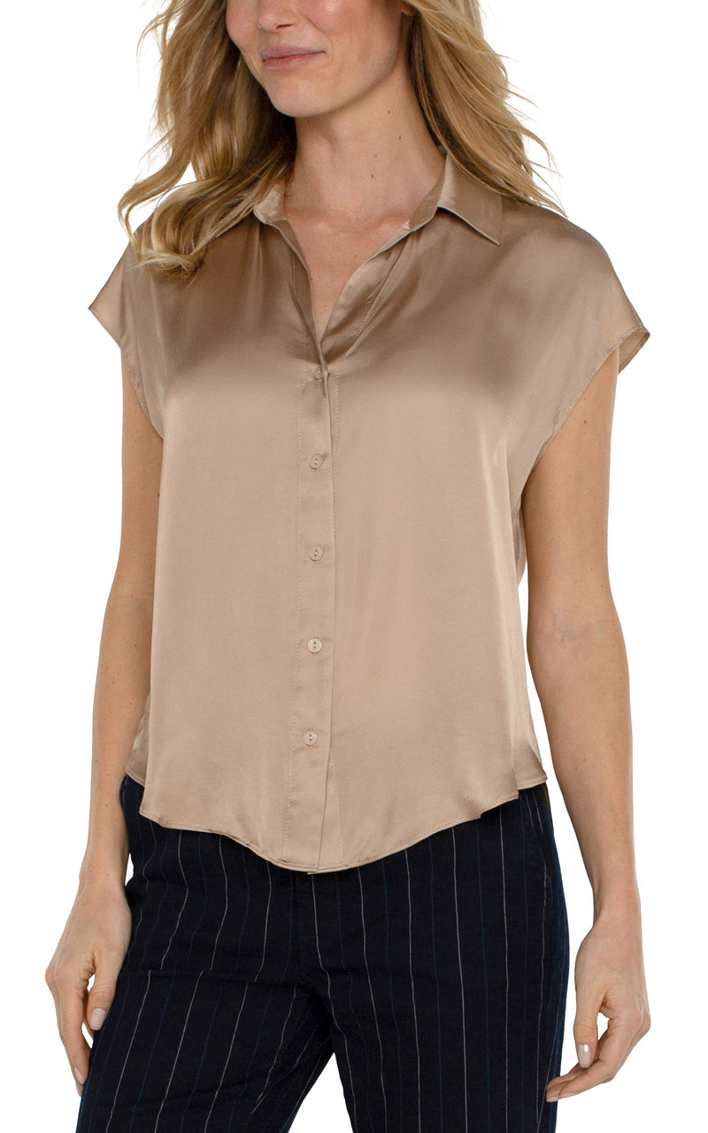 COLLARED BUTTON FRONT BLOUSE ( available in 3 colors)