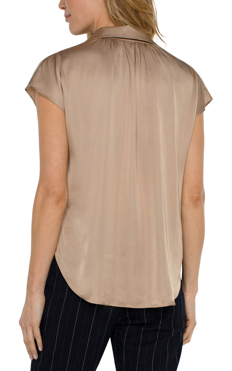 COLLARED BUTTON FRONT BLOUSE ( available in 3 colors)