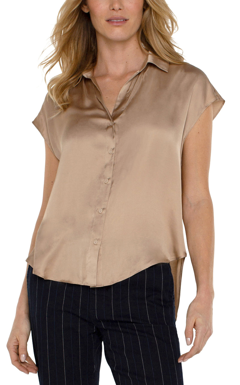 COLLARED BUTTON FRONT BLOUSE ( available in 3 colors)