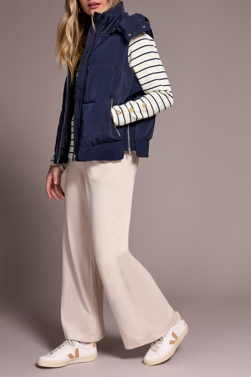 QUILTED VEST BOMBER JACKET