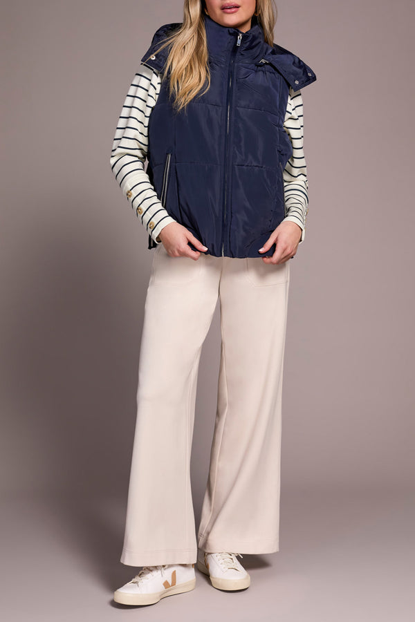 QUILTED VEST BOMBER JACKET