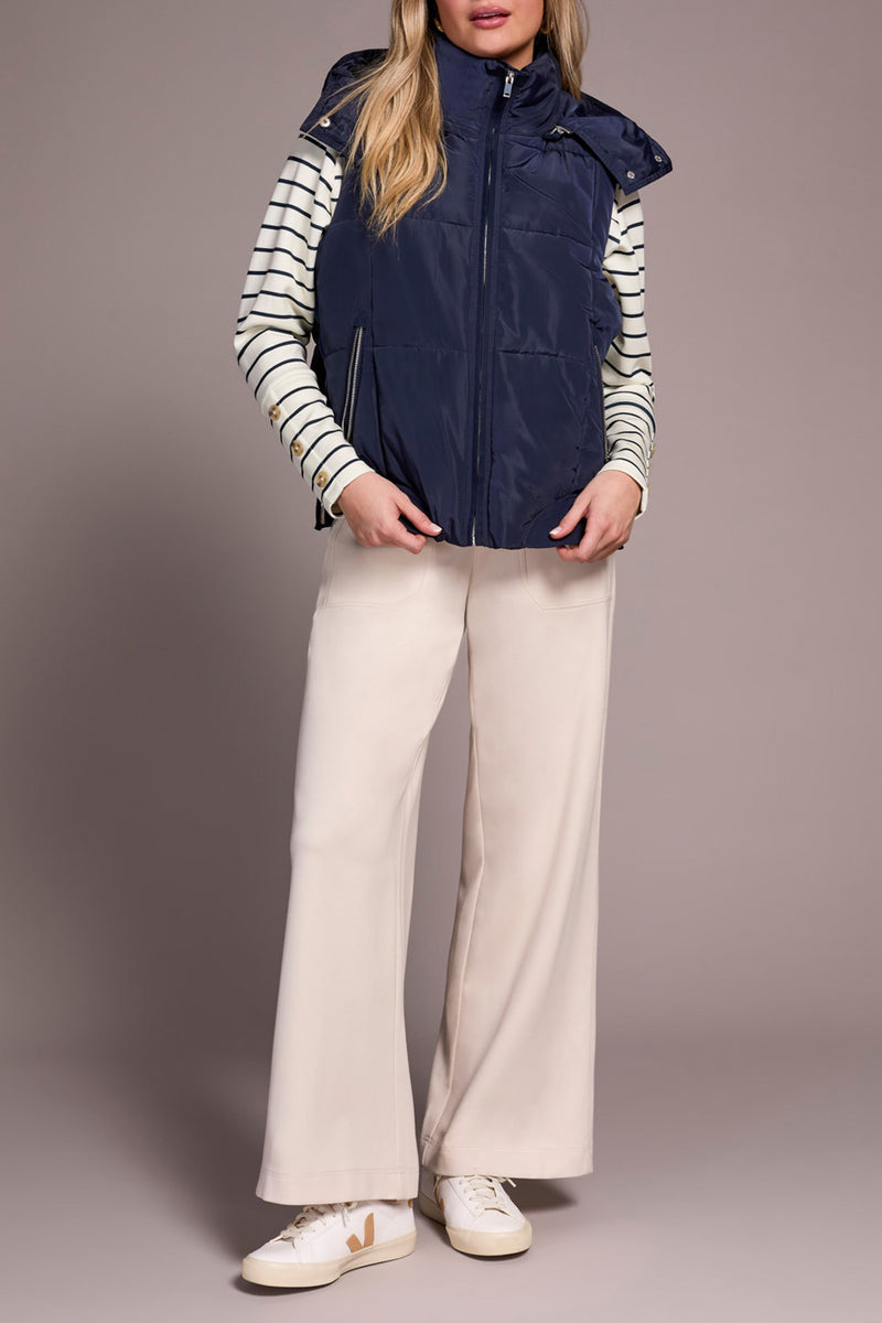 QUILTED VEST BOMBER JACKET