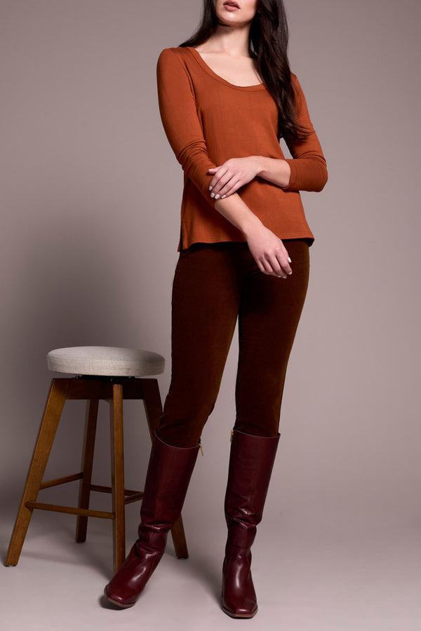 LONG SLEEVE SCOOP NECK TOP (available in 3 colors)