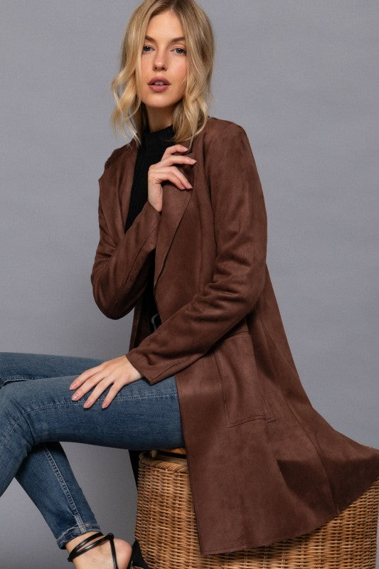 LONG SLEEVE FAUX LONG JACKET
