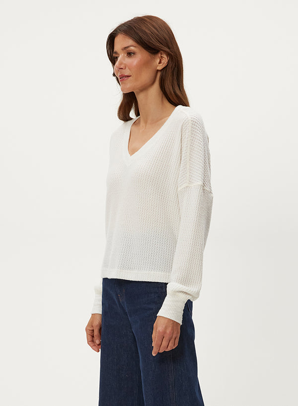 SALMA LONG SLEEVE V NECK TOP (available in charcoal Only)