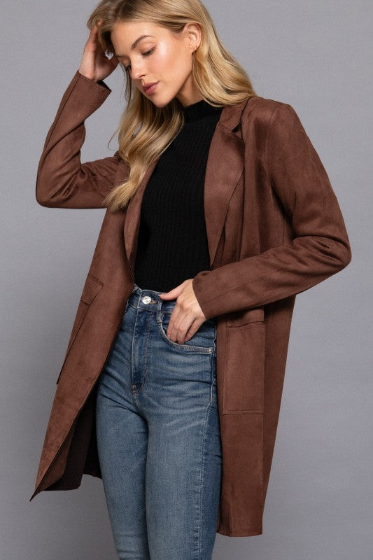 LONG SLEEVE FAUX LONG JACKET