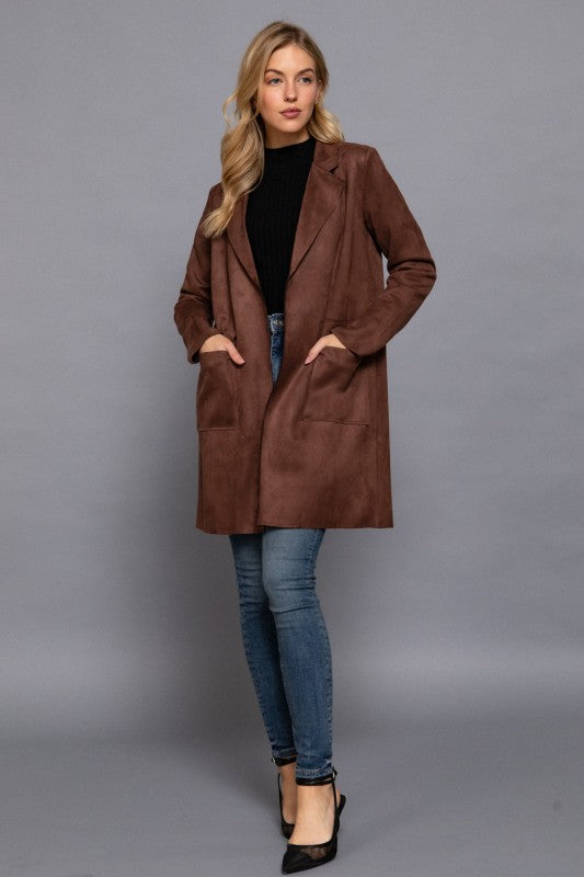 LONG SLEEVE FAUX LONG JACKET