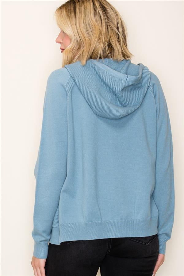 WAFFLE ZIP HOODIE