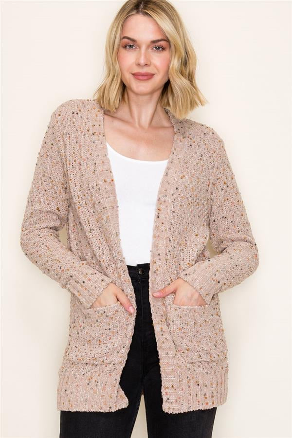 SPECKLED POPCORN CARDIGAN