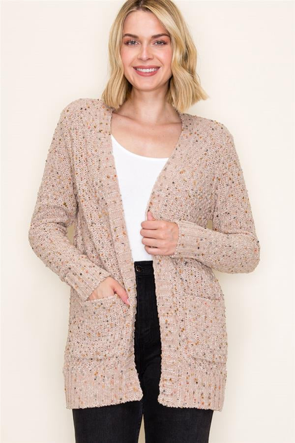 SPECKLED POPCORN CARDIGAN