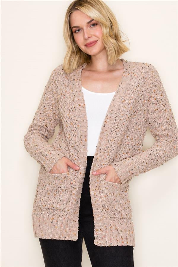 SPECKLED POPCORN CARDIGAN