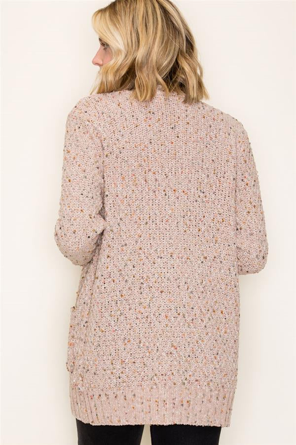 SPECKLED POPCORN CARDIGAN
