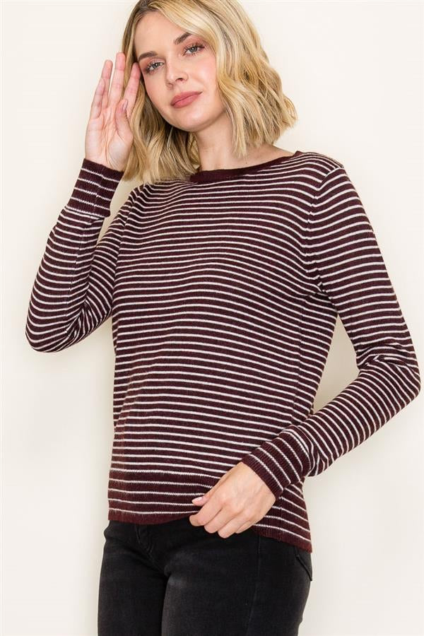 STRIPED CREW NECK SWEATER (available in more colors)