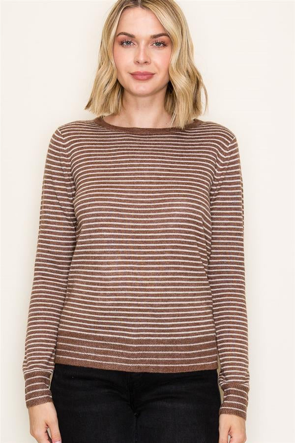 STRIPED CREW NECK SWEATER (available in more colors)