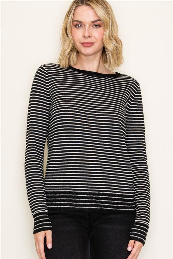 STRIPED CREW NECK SWEATER (available in more colors)