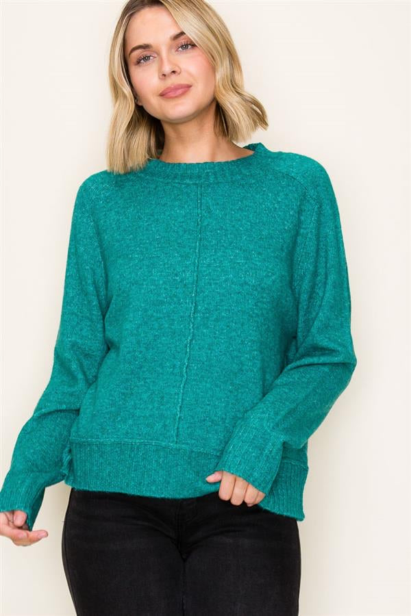 CENTER SEAM PULLOVER SWEATER