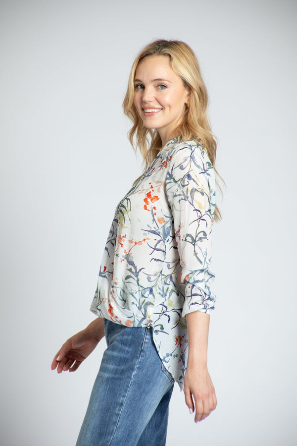 CROSSOVER PRINTED TOP