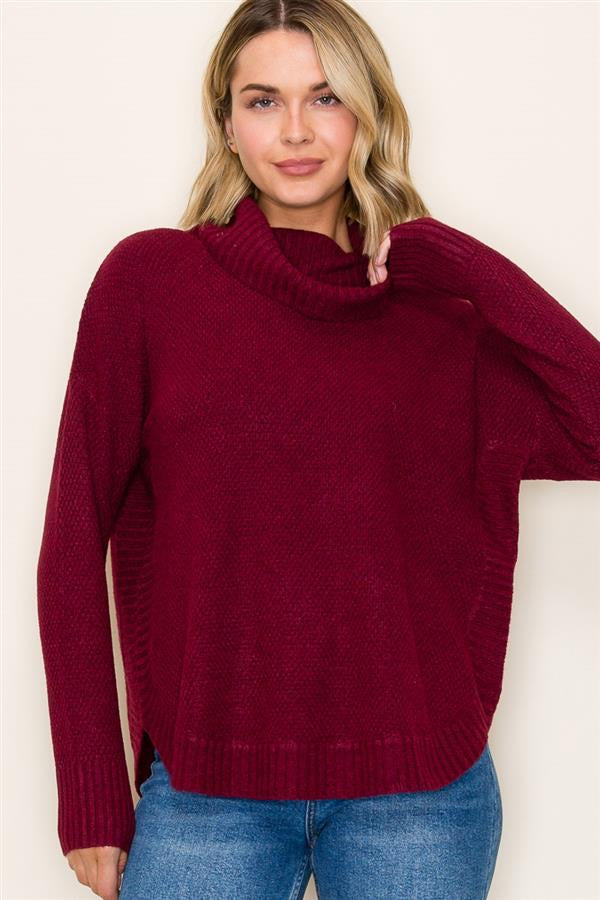 SLOUCHY TURTLE NECK SWEATER