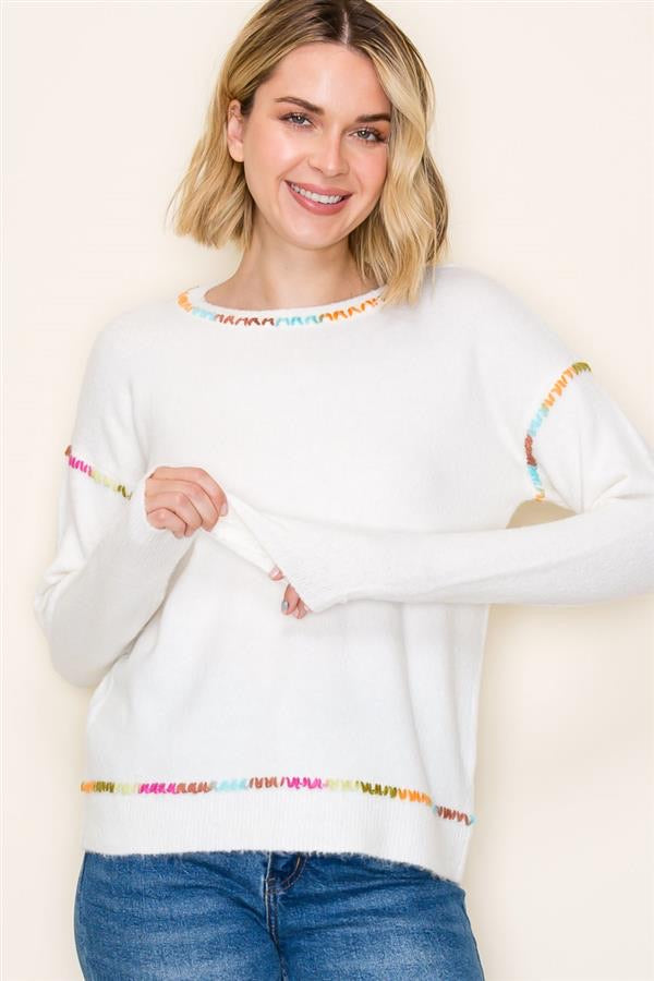 MULTI STITCH SWEATER