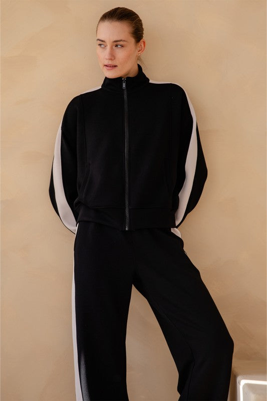 SCUBA STRIPED LEISURE SET (AVAILABLE ONLY IN SMOKY NAVY)
