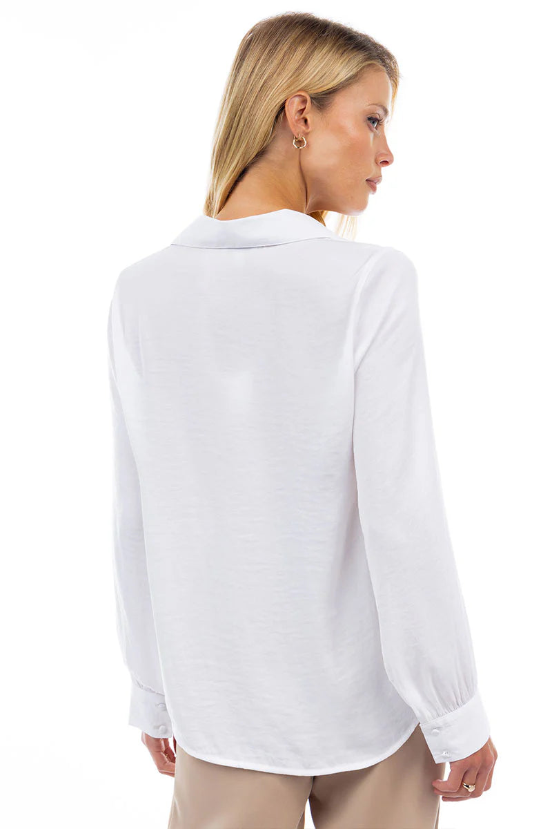 LONG SLEEVE V NECK BLOUSE