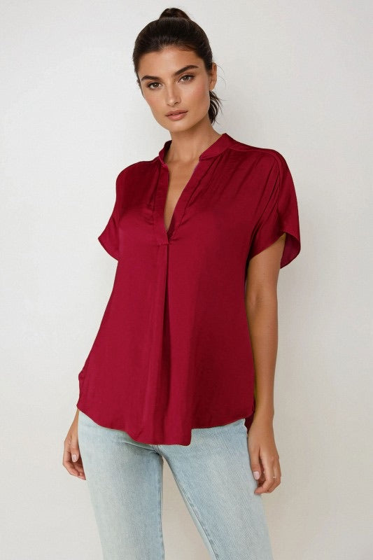 DROP SHOULDER BLOUSE (3 NEW COLORS)