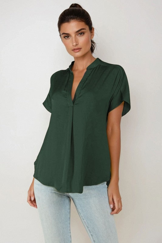 DROP SHOULDER BLOUSE (3 NEW COLORS)