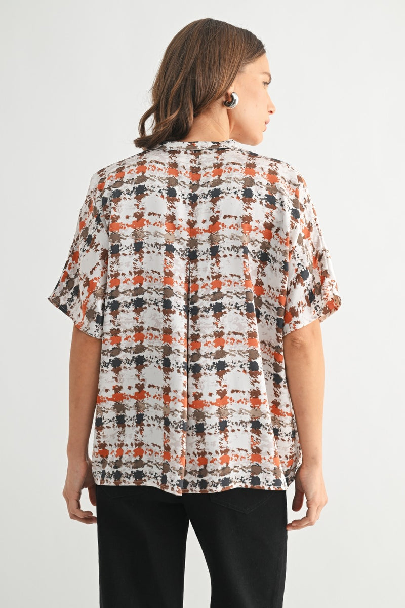 PLAID BLOUSE