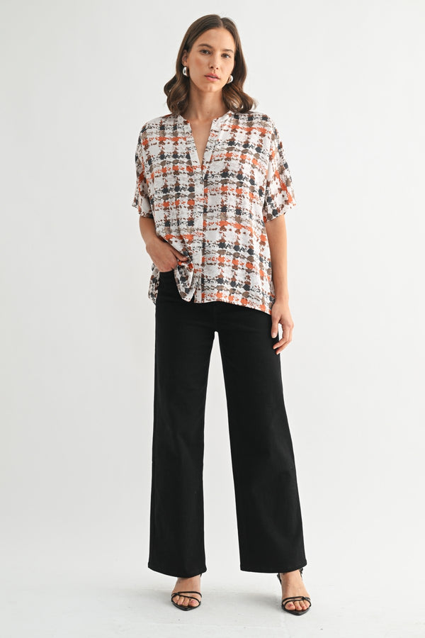 PLAID BLOUSE