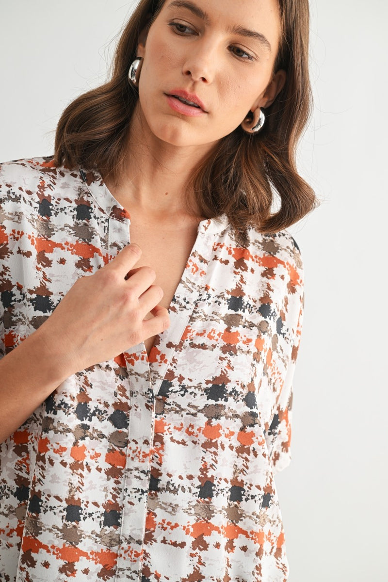 PLAID BLOUSE