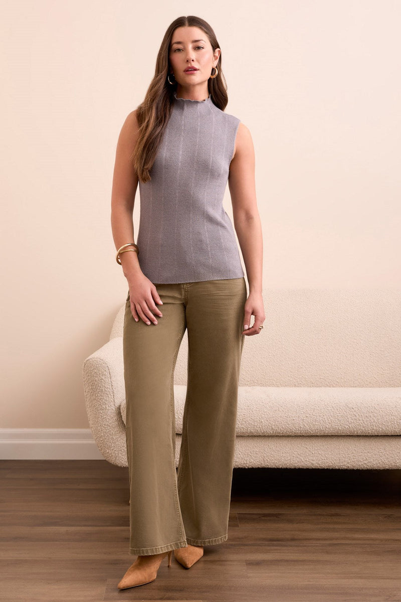 SLEEVELESS MOCK NECK TANK (available in 2 colors)