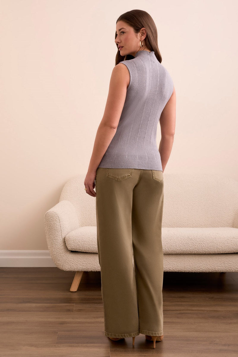 SLEEVELESS MOCK NECK TANK (available in 2 colors)
