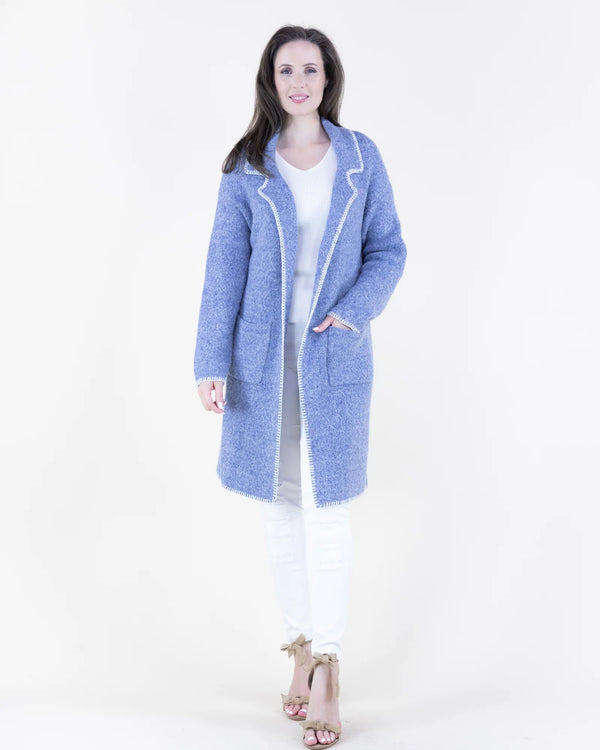 WHIP STITCH LONG CARDIGAN
