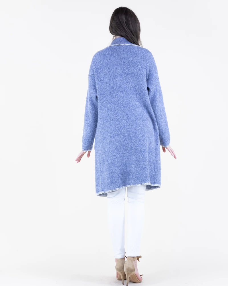 WHIP STITCH LONG CARDIGAN