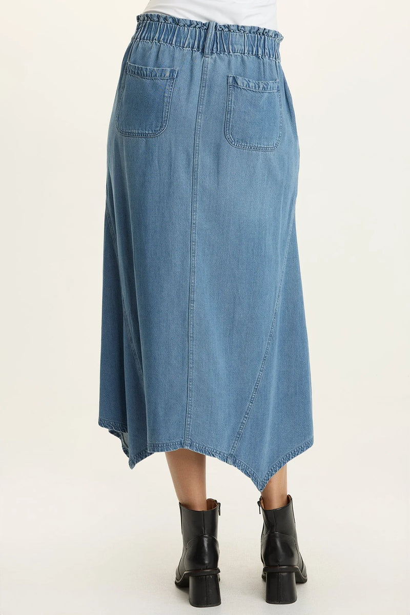 KYRIE LONG DENIM SKIRT