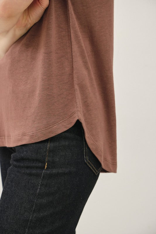 SUPER SOFT V NECK TEE ( available in 2 colors)