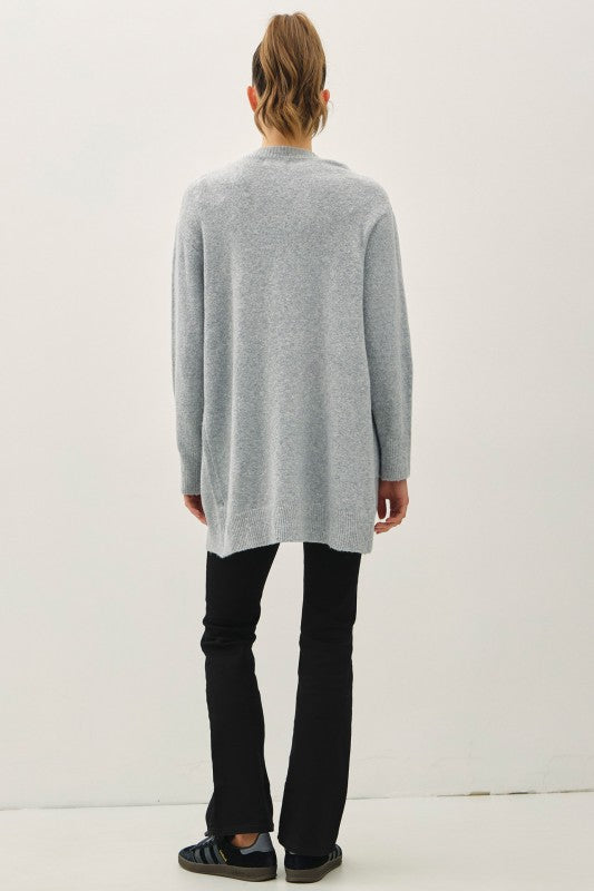COZY LONG CARDI WITH POCKETS ( available in 2 colors)
