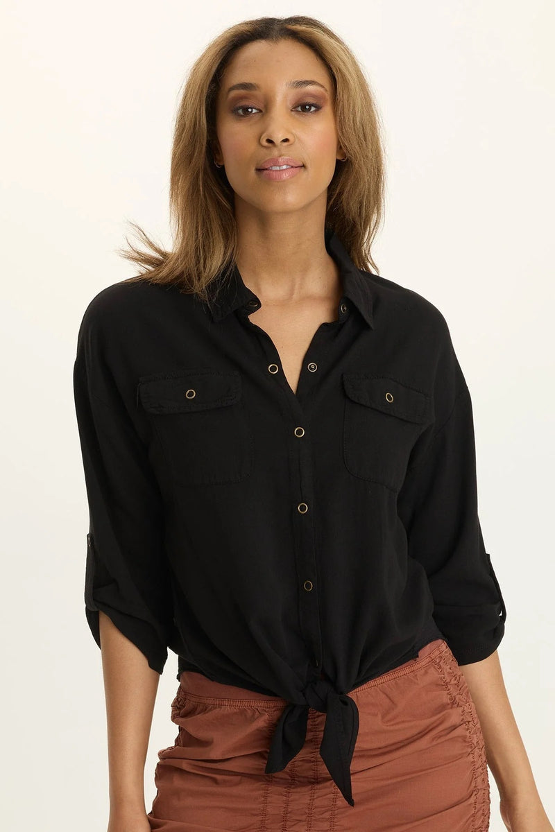 TYRELL TIE FRONT TOP
