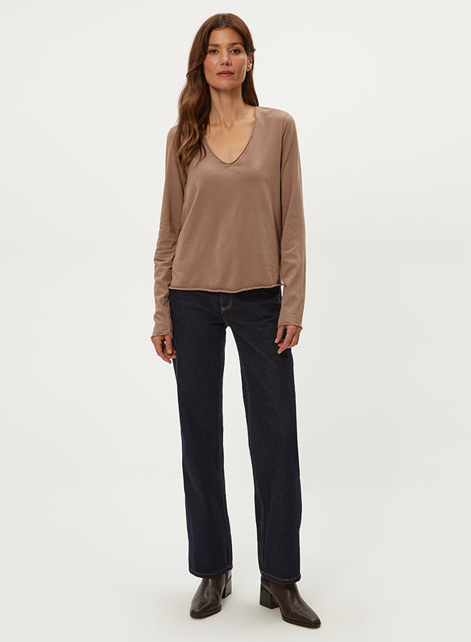 KAILEE V NECK LONG SLEEVE TEE