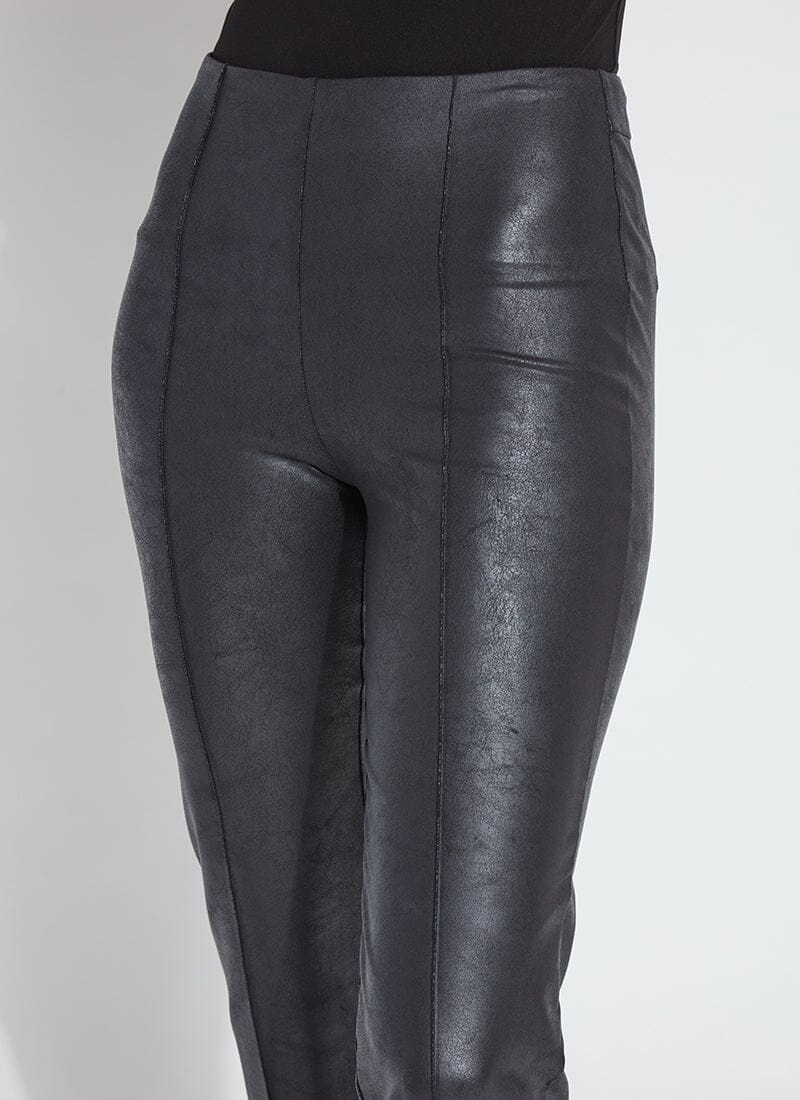 ELYSSE FOILED FAUX LEATHER PANT