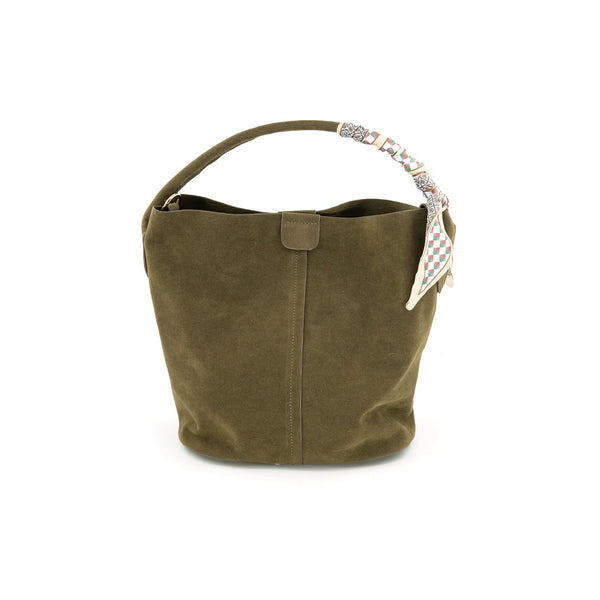 SUEDE BUCKET BAG ( available in 3 colors)